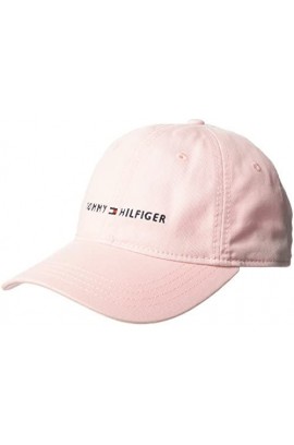 Tommy Hilfiger Men's Logo Dad Baseball Cap- Crystal Rose
